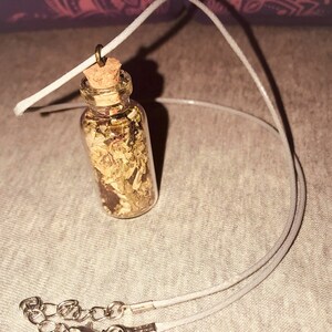 Bottle Enchantments Sweet Dreams Hibiscus Relaxation Sleep Aid Magical Herbs Meditation Necklace image 5