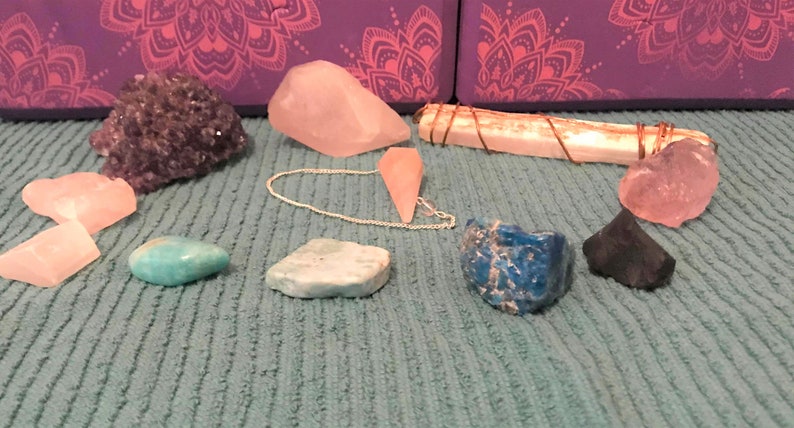 Pendulum Rose Quartz Divination Altar Tools Healing Crystal Rose Stone Rose Quartz Gemstone Reading Crystal Chakra Reiki image 6