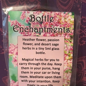 Bottle Enchantments Peaceful Home Desert Sage Relaxation Protection Magical Herbs Meditation Necklace image 7