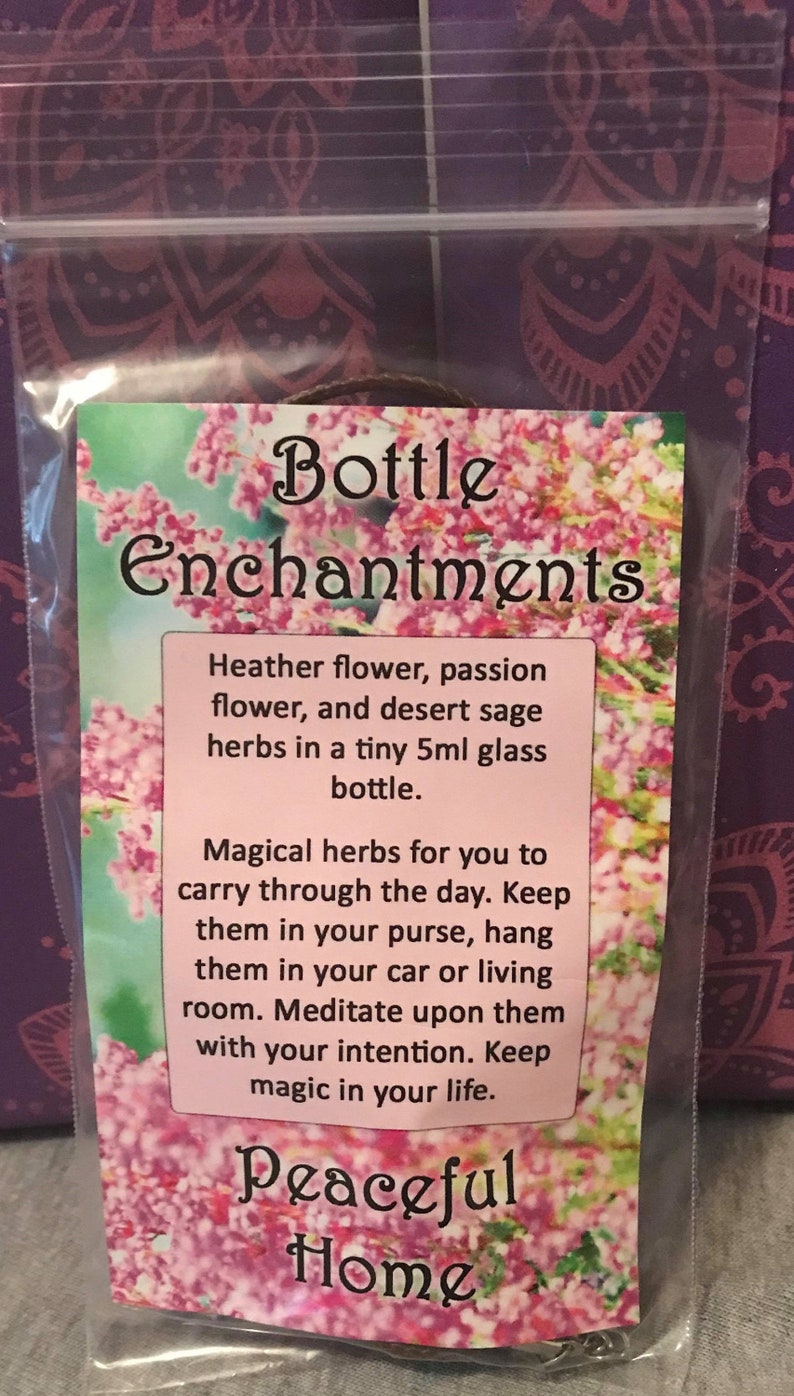 Bottle Enchantments Peaceful Home Desert Sage Relaxation Protection Magical Herbs Meditation Necklace image 7