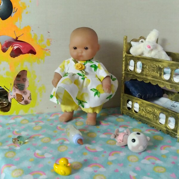 Summertime baby clothes for 5 inch baby doll