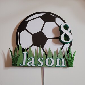 Soccer Theme Cake Topper