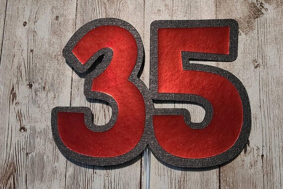 35th Birthday Cake Topper Etsy 35th Birthday Cake Topper Etsy
