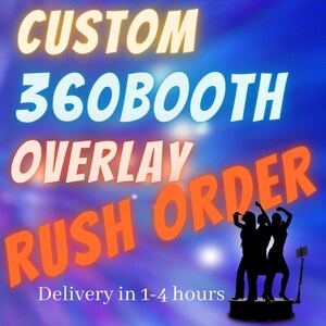 QUICK DELIVERY 360booth Overlay Custom Filter Custom overlay photobooth videobooth Custom Backdrop delivered same day