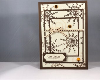 Triple Stamped 3D "Congrats" Card