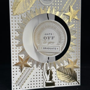 3D Masculine Spinner Graduation Card