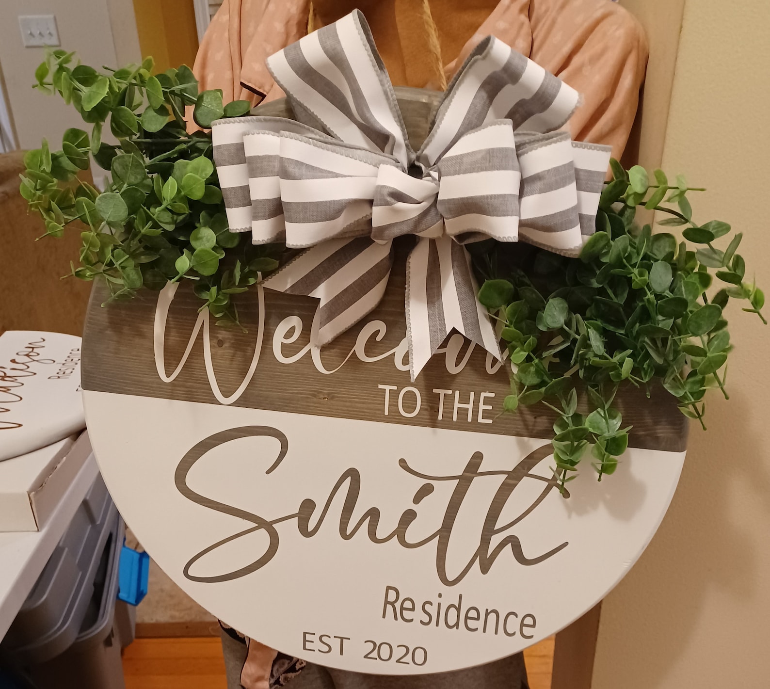 Personalized Door Wreath Etsy