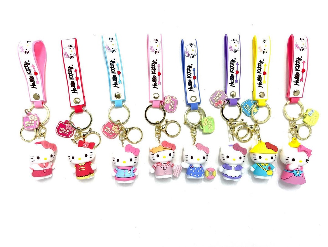 Hello Kitty Keychains - Etsy