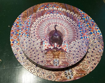 Springbok Circular Jigsaw Puzzle, Peacock Throne of Bavarias King Ludwig II, vintage, complete, from 1973