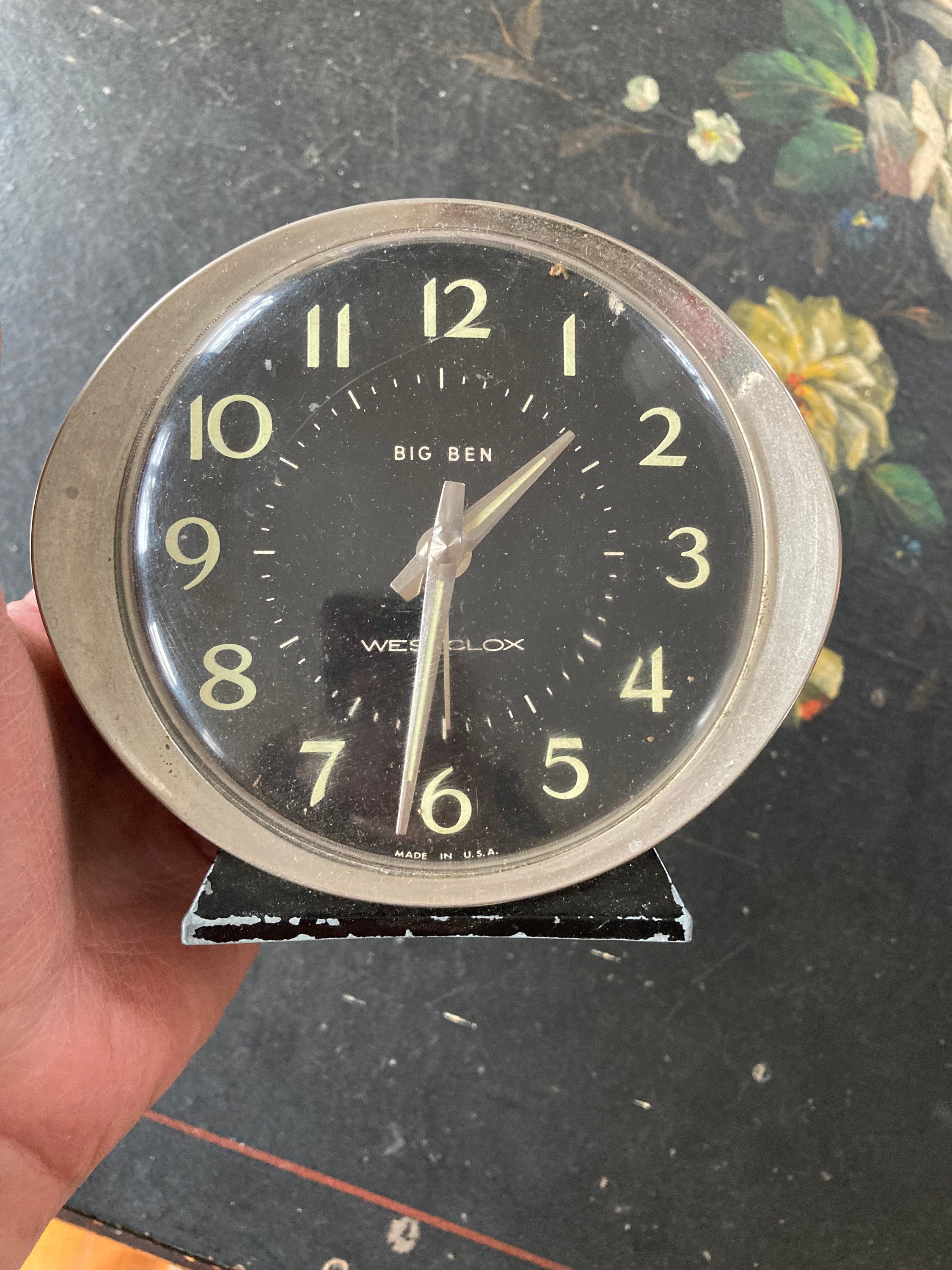 Big Ben Alarm 1950-original-vintage-metal-favre-leuba-jaz-alarm-clock-collectible