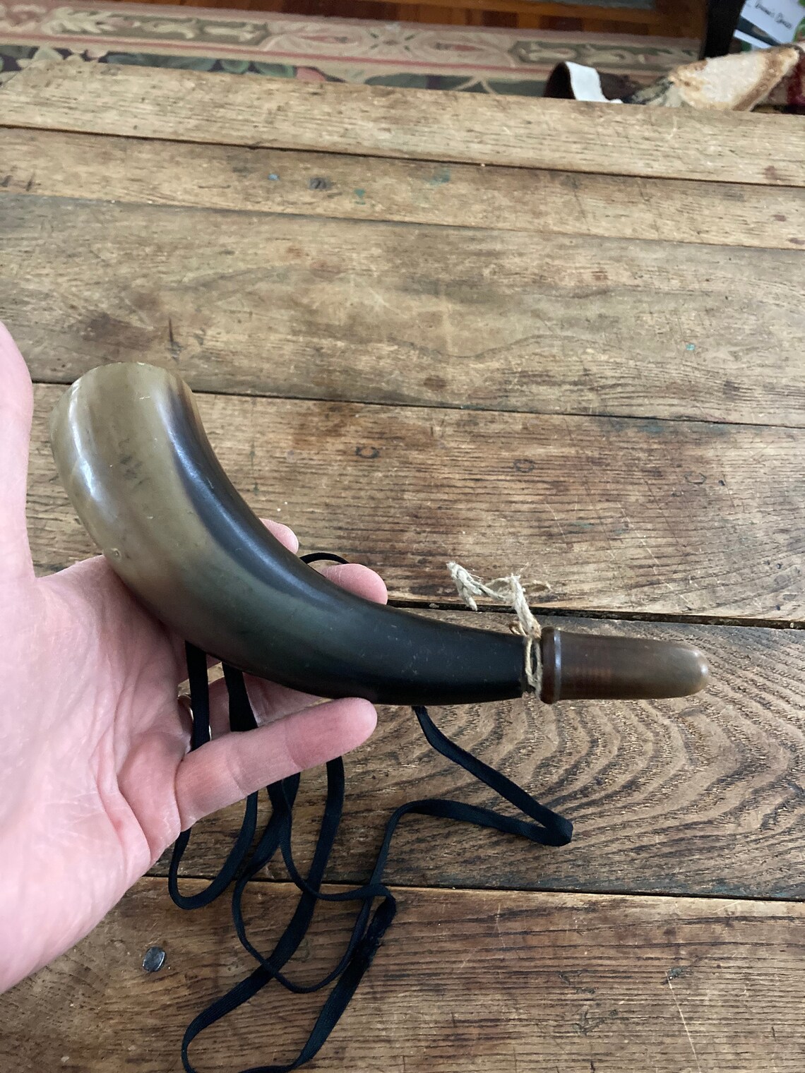 Vintage hunting horn made from a cow's horn Etsy