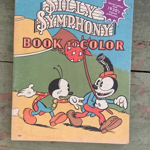 Vintage Walt Disney&#39;s Silly Symphony coloring book
