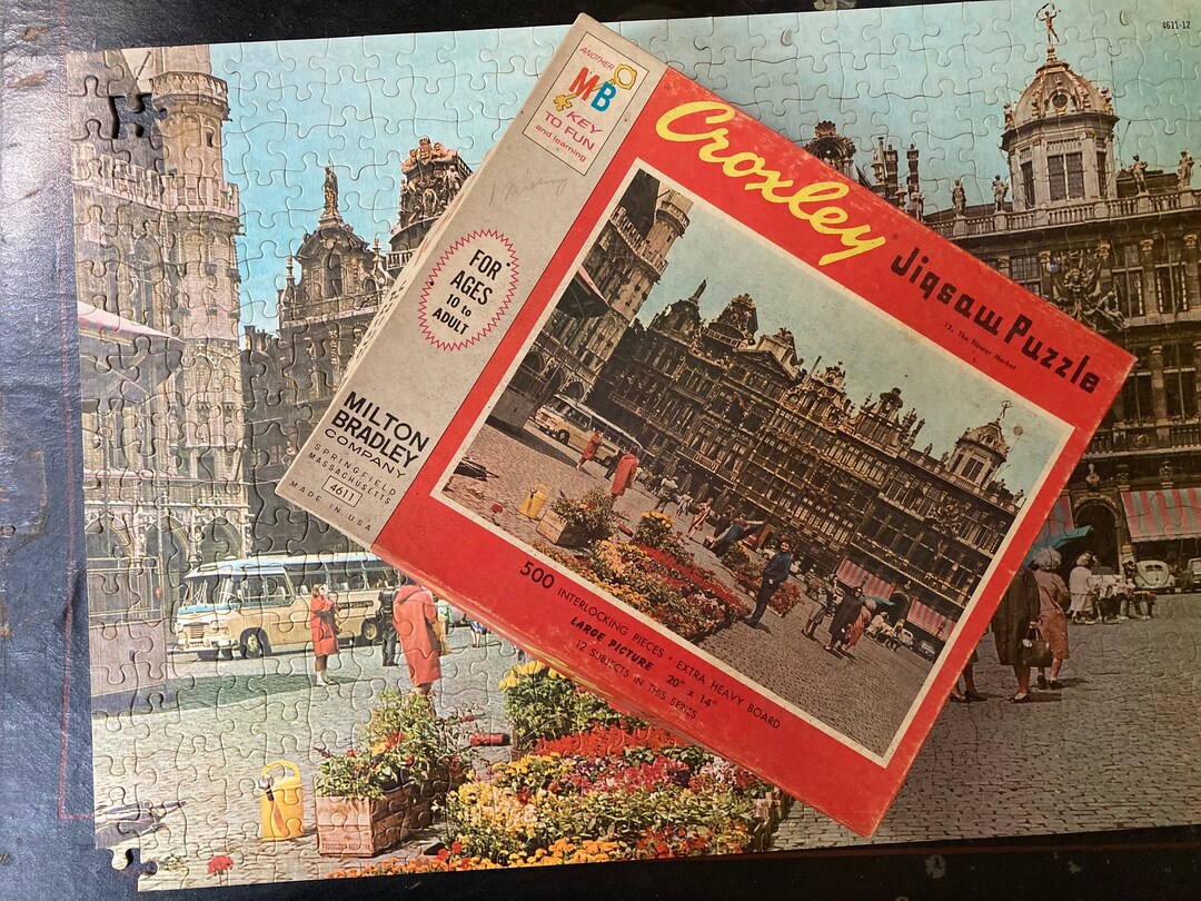 Vintage Croxley Jigsaw the Flower Market Etsy