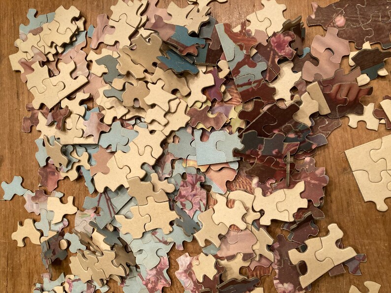 Charming vintage Easter girl and chick puzzle