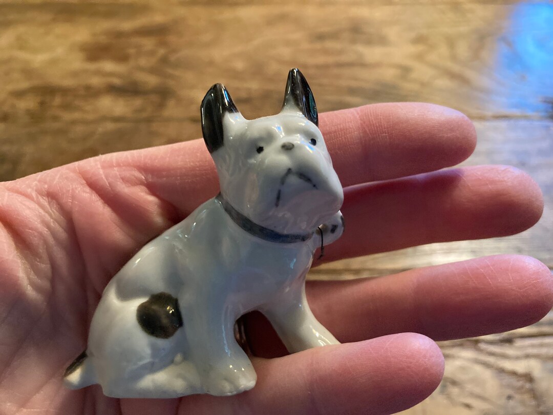 Cutest Porcelain Frenchie Figurine Etsy