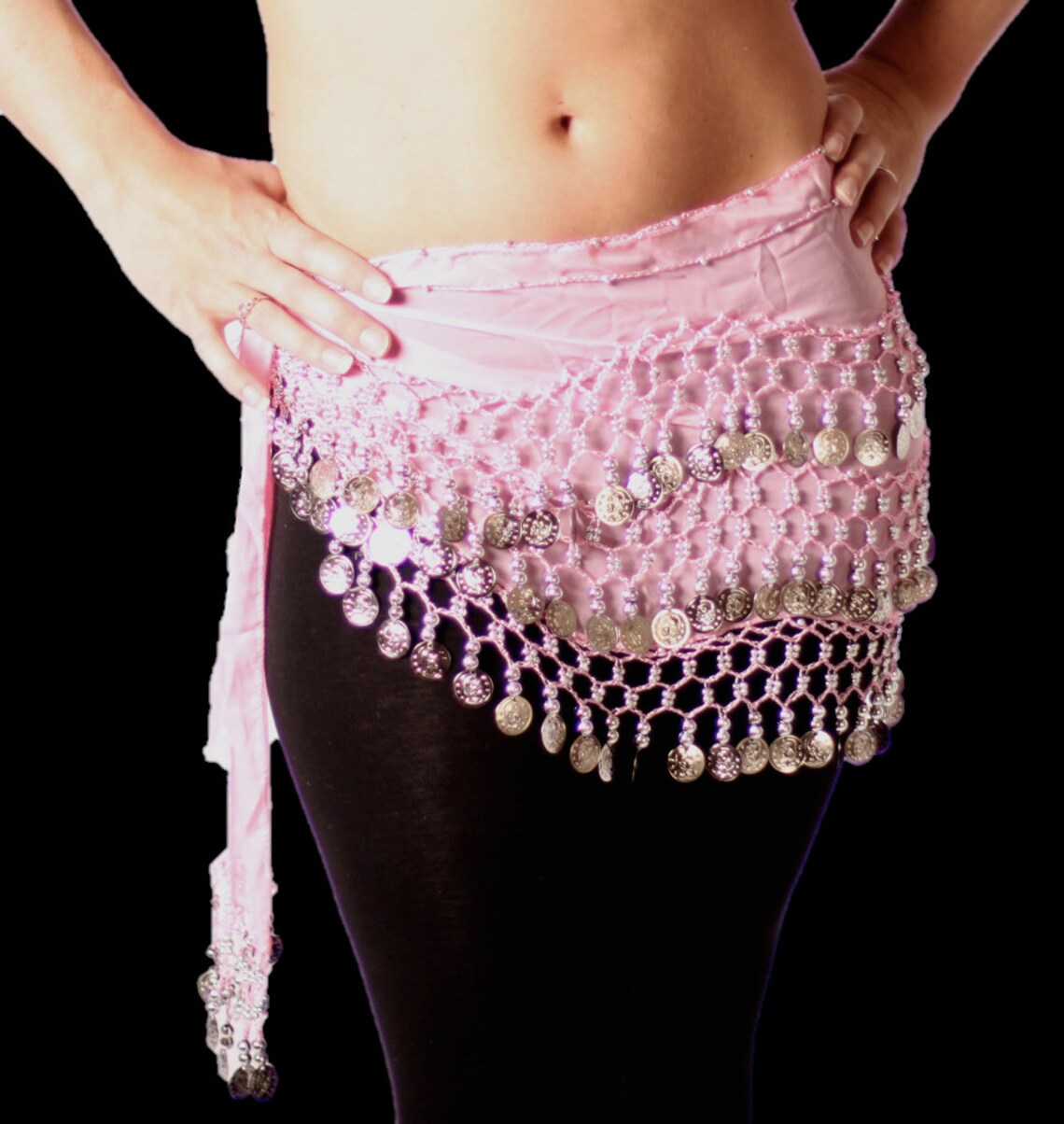 Hand Made Hip Scarf Great for Zumba Fitness Classes and Belly Dancing Coin Skirts With FREE