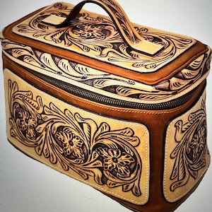 Bolso de viaje de cuero de vaca personalizado, bolso con cremallera, bolsillo para afeitado, cosméticos, artículos de tocador, neceser de viaje, estilo occidental, para mujeres y hombres