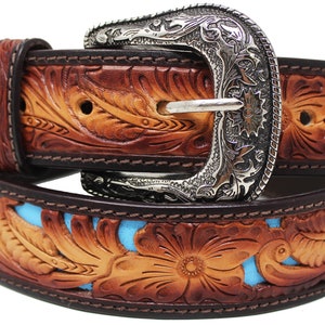 Customized Personalized Customized Heavy Duty Western Hand Tooled Full Grain Leather Belt or Replacement Guitar Shoulder Strap FK22