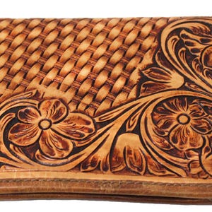 Cartera de mano de cuero con herramientas para mujer, niña y hombre, cartera, funda para pasaporte