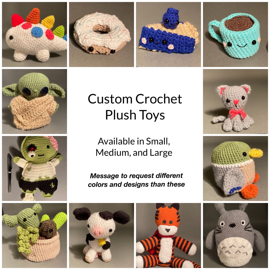 Custom Crochet Plush Toys Etsy