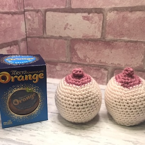 Chocolate orange boob cover, chocolate orange cover, novelty gift, christmas gift idea, novelty boob, bath bomb cover
