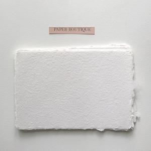 Cotton handmade paper White