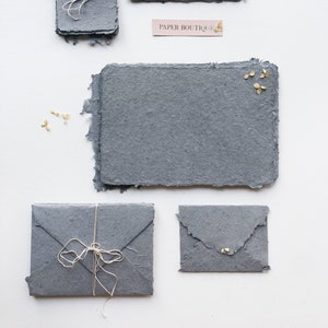 Carta fatta a mano in cotone Grigio