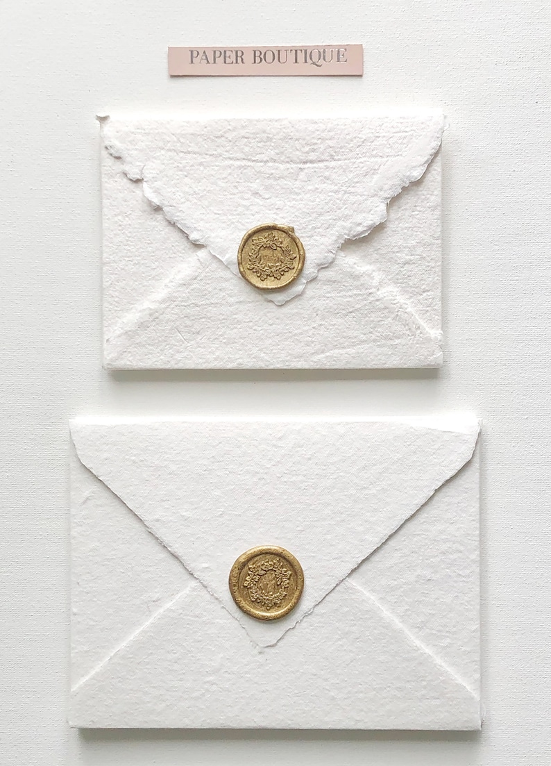 Handmade Cotton Envelopes With Uneven Edges. White Etsy