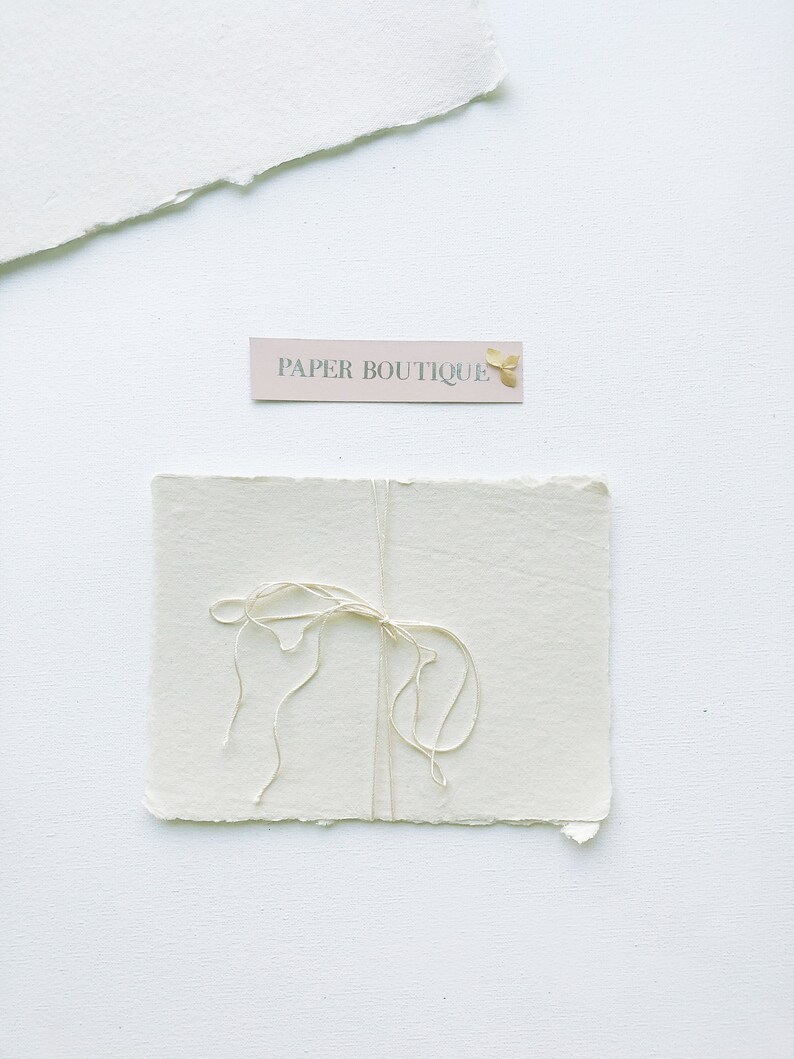 Mel Handmade cotton envelopes with uneven edges