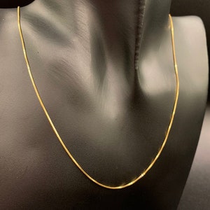 10K Gold Box Chain Necklace,Gold Box Chain,Box Chain Necklace,Layering Necklace,Plain Gold Chain,10K Gold Chains,Dainty Chains,Box Chain