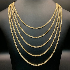 10K Gold 3mm Rope Chain,Rope Chain Necklace,Gold Rope Chain,10K Rope Chain,Gold Chains,Rope Chain,Rope Chain Link,Mens Rope Chain,Rope Link