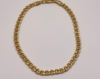 Gold Mariner Bracelet, 10K Mariner Link Bracelet, Gold Bracelet, Mariner Bracelet, Womens Mariner Bracelet, Womens Gold Mariner Link
