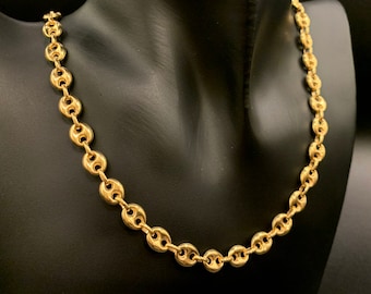 10K Gold Mariner Link Chain,Gold Mariner Link,Mariner Link Necklace,Mariner Link Chain,Mens Gold Mariner Chain,Womens Gold Mariner Chain