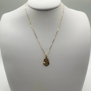 Golden Dollar Sign Necklace Gold Money Pendant Big Spender Wealth Charm Get Rich Jewelry Etsy Canada