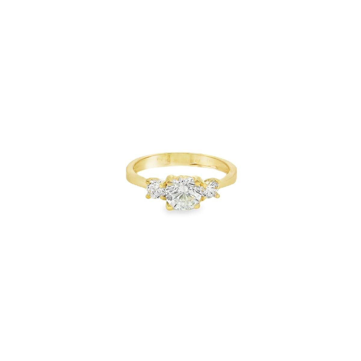 10K CZリング 10k Solid Gold Yellow Gold CZ Ring (FC 103) – Fran & Co