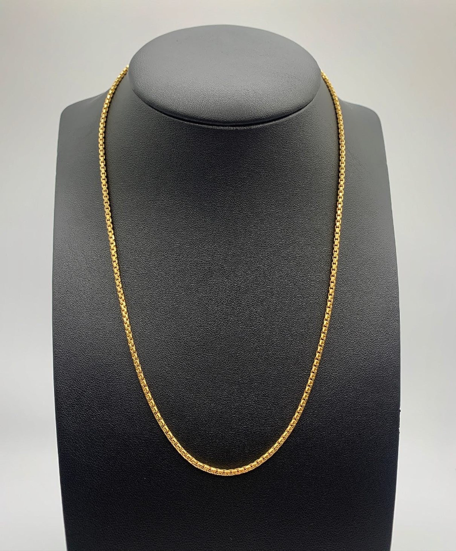 10K Gold Round Box Chain, 2.25mm Box Chain, Round Box Link, 10K Gold ...