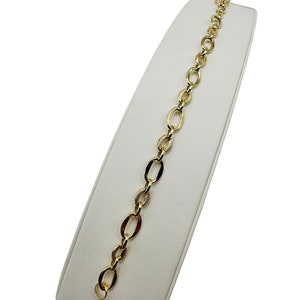 Gold Fancy Bracelet, 10K Gold Bracelet, Chain Link Bracelet, Women&#39;s Gold Bracelet, 10K Chain Bracelet, Fancy 10K Bracelet, Gifts for Her