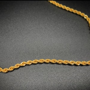 10K Gold Italian Rope Chain Necklace,Rope Chain Necklace,Mens Rope Chain,Womens Rope Chain,Gold Rope Chain Necklace,10K Gold Rope Chain