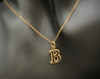 10K Gold Initial Pendant, Gold initial pendant, Initial name necklace, Gold Letter Pendant, Bold initial pendant, Gold Initial Necklace