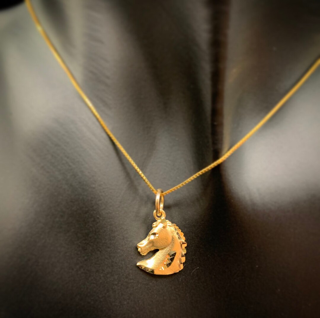 10K Gold Horse Pendant, Gold Horse Pendant, Horse Pendant, Horse