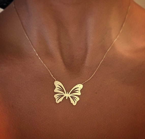 10k gold online butterfly necklace