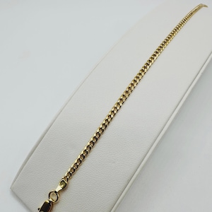 10K Curb Anklet, Curb Anklet, Gold Curb Anklet, Stacking Anklet, Layering Anklet, Curb Link Anklet, Gold Anklet, Statement Anklet