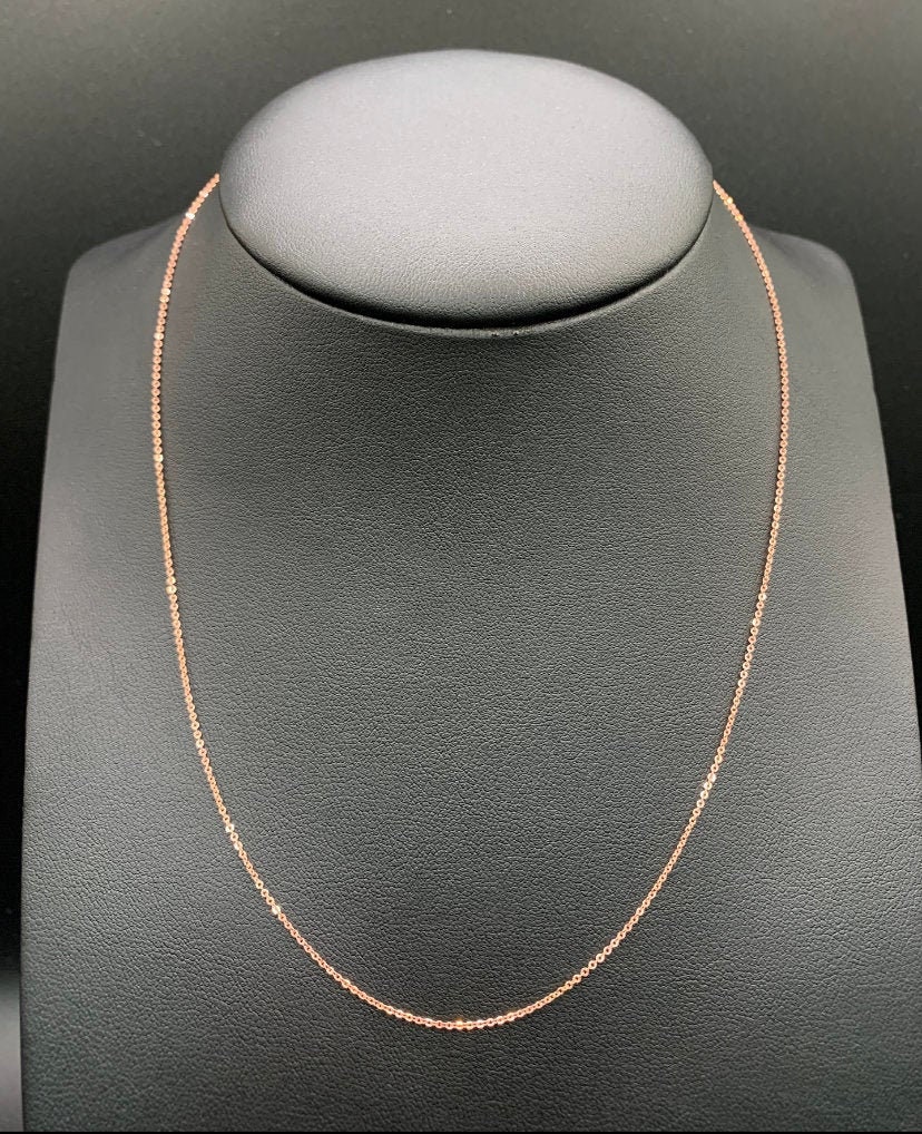 9ct Rose Gold Plated 2mm Belcher Rolo Chain Necklace 14 - 24 Inch by The Chain Hut