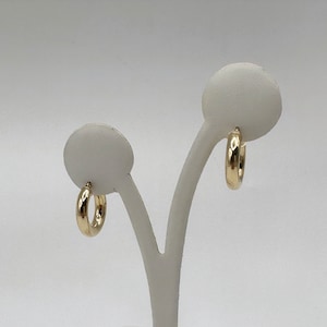 10K Gold Small Chunky Hoops, Gold Hoop Earrings,Gold Chunky Hoops,Minimalist Earrings, Simple Gold Earrings, Gold Earrings, Chunky Gold Hoop