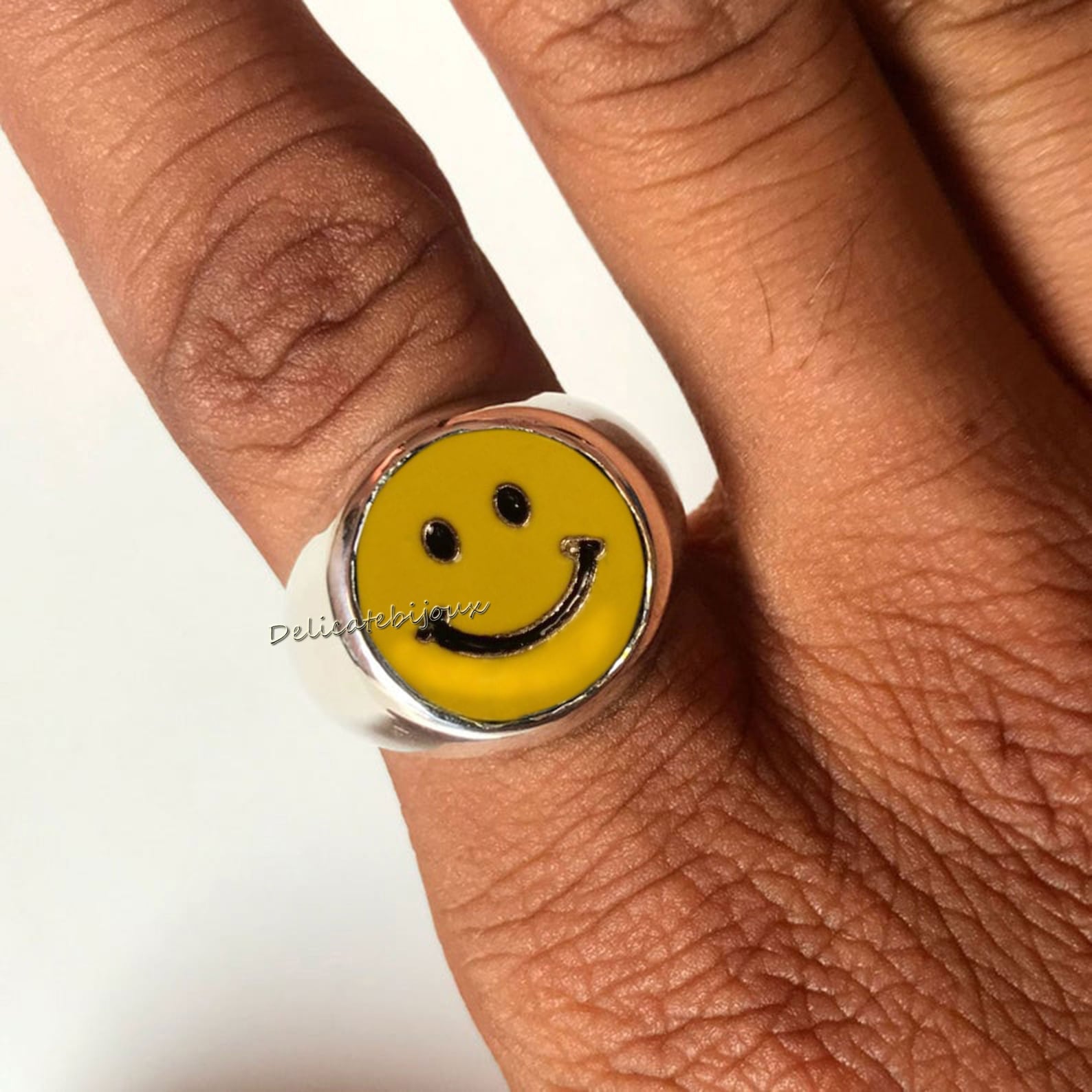 Smiley Ring Smiley Face Ring 925 Sterling Silver Smile Ring Etsy