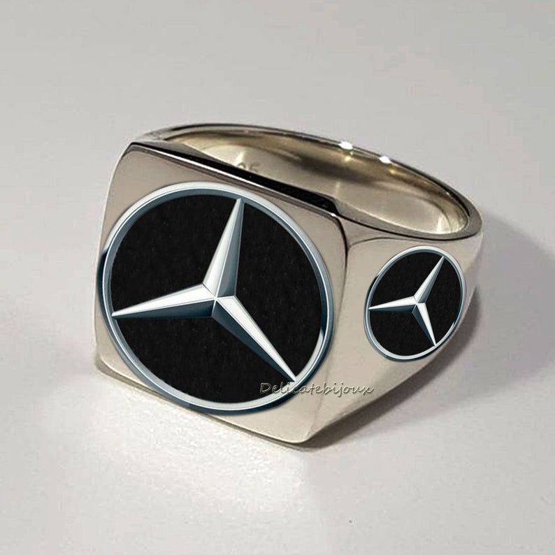 Mercedes Benz Ring925 Sterling silver handmade Latest 3D | Etsy