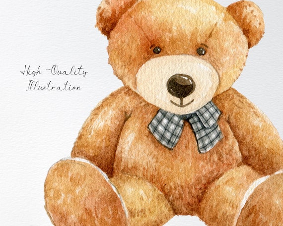 Premium Photo  Beautiful Bear in Pajamas watercolor clipart illustration