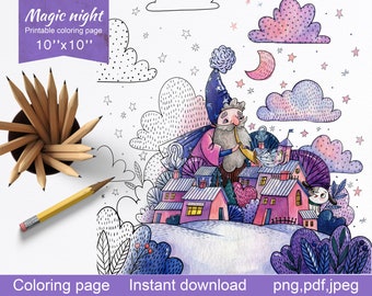 Kleurplaat Tovenaarkabouter: fantasieverhaal, kinderen en volwassenen (pdf)