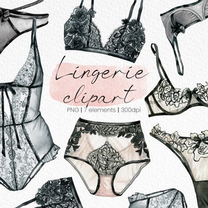 Watercolor lingerie clipart,fashion laced bras,woman panties clipart.Fashion underwear Illustration,Valentines day clipart,Bridal shower PNG