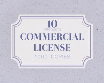 LIMITED Commercial License for 10 products. NO Credit required. CL.